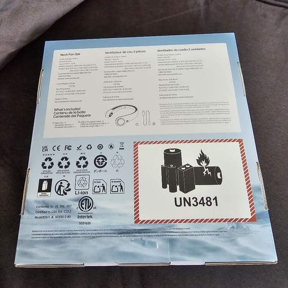 JISULIFE Portable Neck Fan, 5-Speed 🌬 - Picture 2 of 5